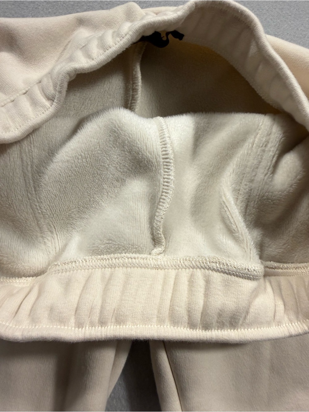 Banana Republic XS Knit Velour Cream Ivory Jogger Cozy Sweatpants Travel Lounge - Picture 4 of 9